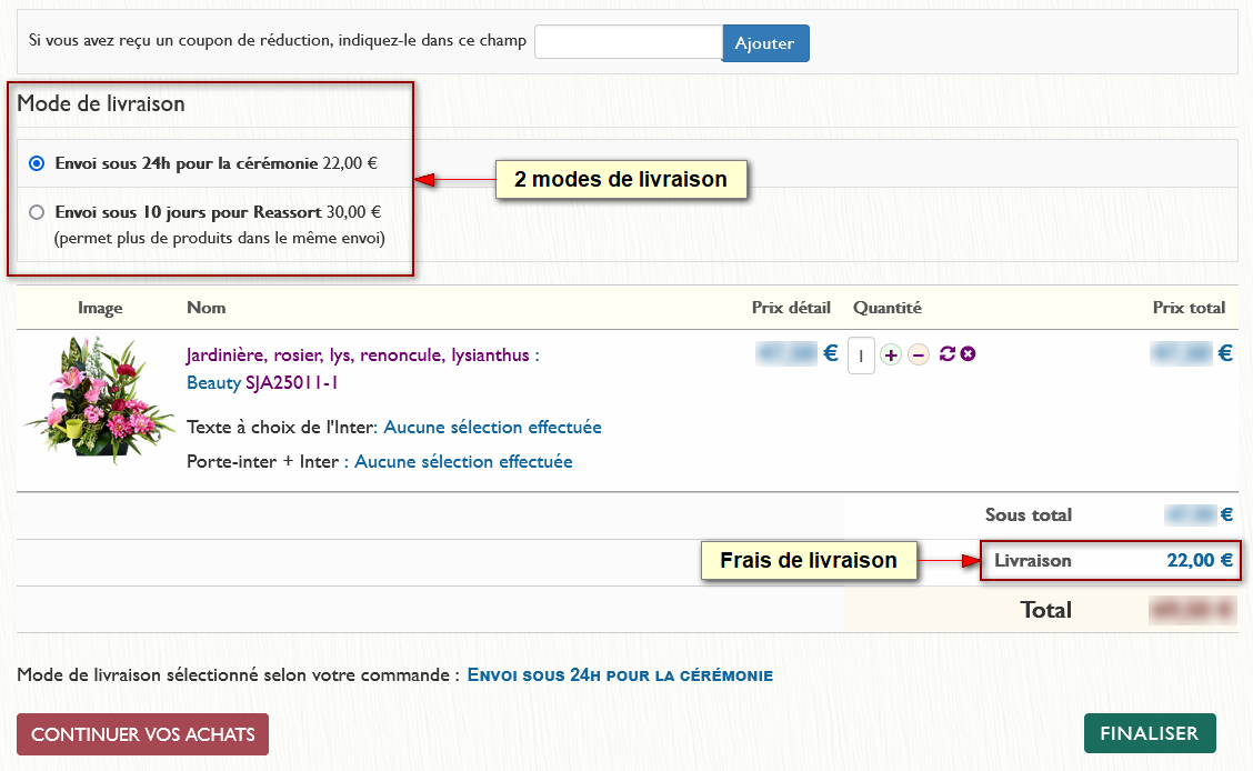 Commande revendeur